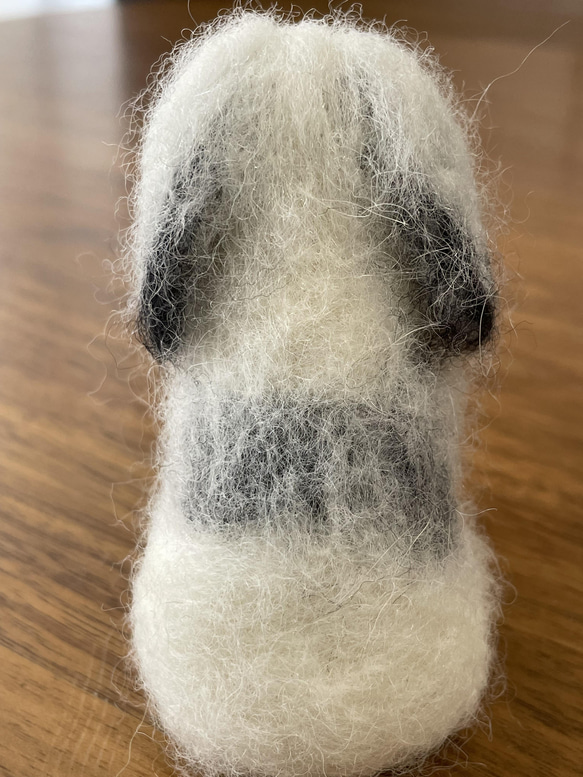 羊毛フェルト　ポリッシュローランドシープドッグ　置物 4枚目の画像