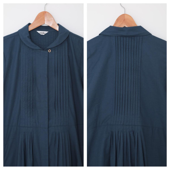 Pintucked dress op / Iron Blue 5枚目の画像