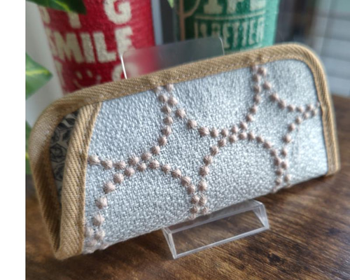 ミナペルホネン＊kukka-paraati&タンバリン＊メガネケースハンドメイド