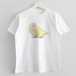 Tシャツ（なかよし / コザクラインコ） 2枚目の画像