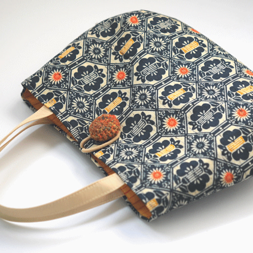 ウールのころりんバック 着物リメイク エコバッグ・サブバッグ 染め