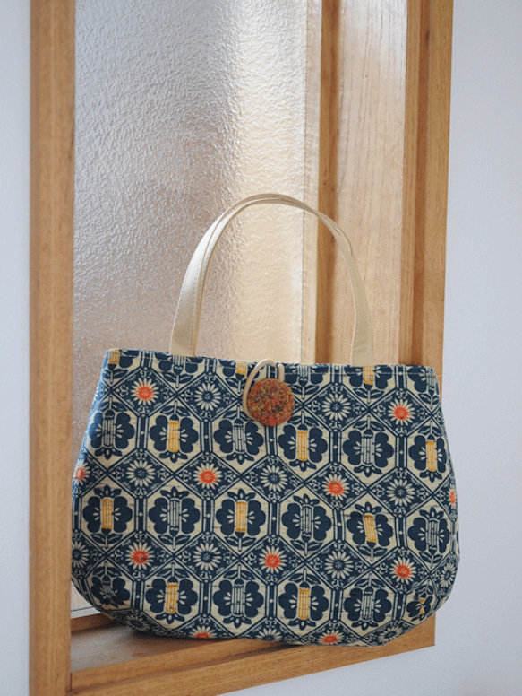 ウールのころりんバック 着物リメイク エコバッグ・サブバッグ 染め