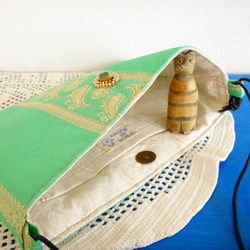チュニジア布のおめかしサコッシュ（春風no.１） 4枚目の画像