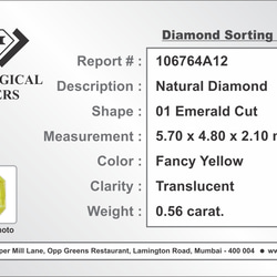 K18WG  エメラルドカット天然ダイヤモンドリング 7枚目の画像