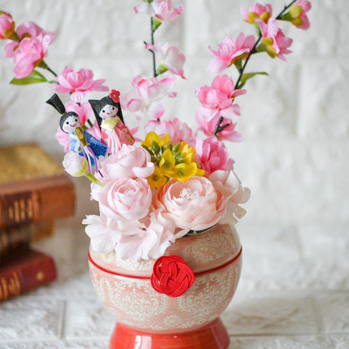 毎年飾れる！桃の節句フラワーアレンジメント ＊ひなまつりにピッタリ