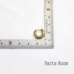 [2 件] Komaru 一觸式耳環 [金色]-mt-3524 第4張的照片