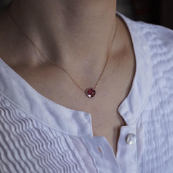 Garnet necklace [OP742K10YG] 5枚目の画像