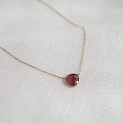 Garnet necklace [OP742K10YG] 2枚目の画像