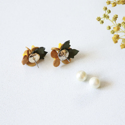 革花ミモザの耳飾り 5枚目の画像