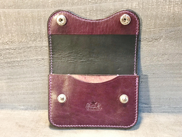 名刺入れ カードケース ルガトーレザー 手縫い 定期入れ レザークラフト 革小物 ハンドクラフト 限定品 新品未使用 