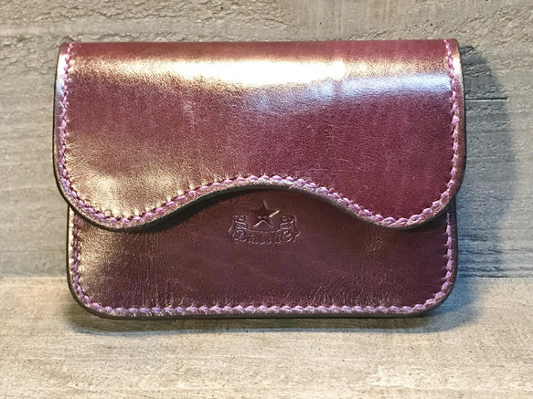 名刺入れ カードケース ルガトーレザー 手縫い 定期入れ レザークラフト 革小物 ハンドクラフト 限定品 新品未使用 