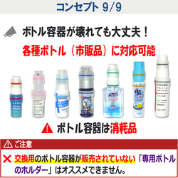 カラーマーク【リール付ストラップ用キット】スプレーボトルホルダー スプレーボトル ホルダー ケース アルコール 消毒 10枚目の画像