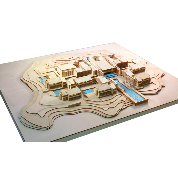 【模型製作】 木製ミニチュア オーダーメイド完成品 〈リゾートホテル〉 1枚目の画像