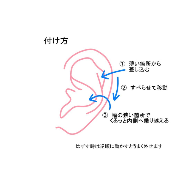 ペリドットの揺れるイヤーカフ 5枚目の画像