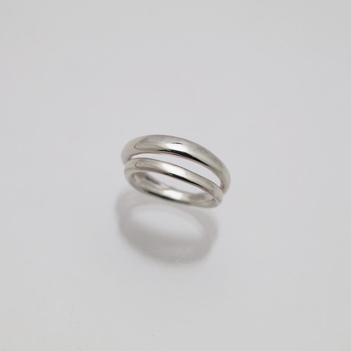 ピンキーリング ダブルライン 重ね付け風【Silver925