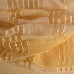 シルクとコットンの透かし織りストール「密陀僧色～生地白」 12枚目の画像