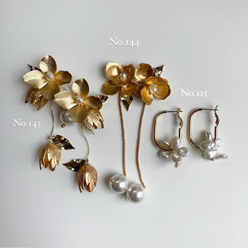 No.115 / 2wayケシパールピアス・イヤリング 天然パール ケシパール 