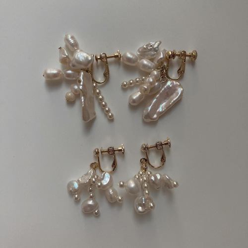 No.116 / ケシパールピアス・イヤリング 天然パール ケシパール