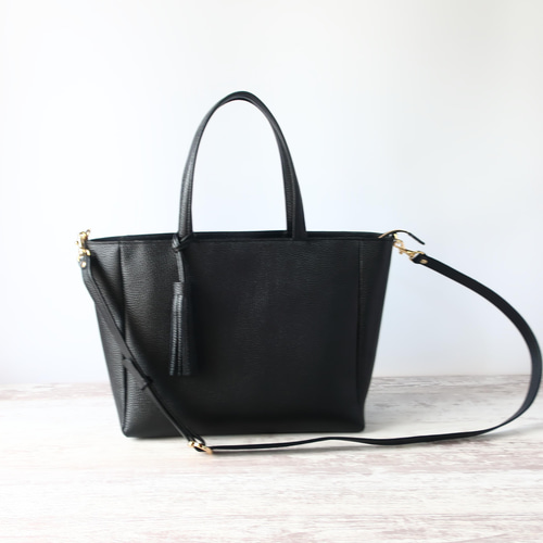 グラントートbag（M)☆彡中央ファスナー＋両脇ポケットver・マチ