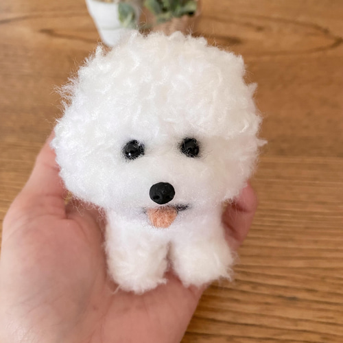 送料無料】羊毛フェルト ビションフリーゼ 羊毛フェルト ♡ron