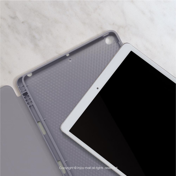 iPad case 12.9/Air5/iPad 9/mini 6 系列Smart cover皮革平板保護 迷情紫羅蘭 第8張的照片