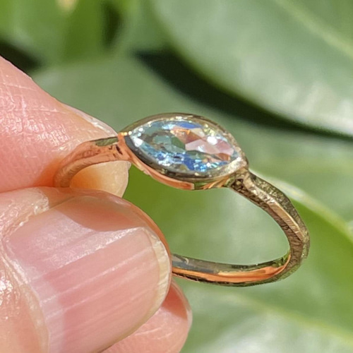 Aquamarine K14WGアクアマリンリング (NO.48653) – JEX宝石