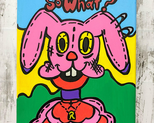 楽天ランキング1位】 白熊 ハート 水彩紙 原画 コラージュ 絵画