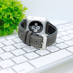 【新作】高級革使用Apple Watch トゴ　レザーベルト　レザーバンド　時計バンド D92 高級金具付け 5枚目の画像