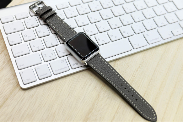 【新作】高級革使用Apple Watch トゴ　レザーベルト　レザーバンド　時計バンド D92 高級金具付け 10枚目の画像