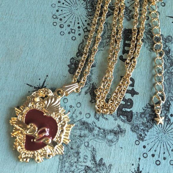コラソン ハート モチーフ チャーム ネックレス アクセサリー Sacred