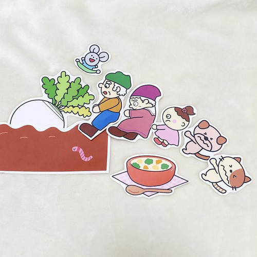 おおきなかぶ 保育教材 パネルシアター用コピー素材 その他素材 k.m