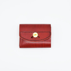tsutsumi（ミニマル財布、ルガトショルダーレザー、赤色） 1枚目の画像