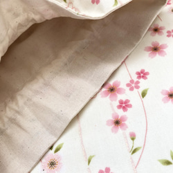 ＊春＊枝垂れ桜のお弁当袋＆ランチョンマットセット＊さくら・ピンク・和柄・巾着・ギフト・プレゼント 4枚目の画像