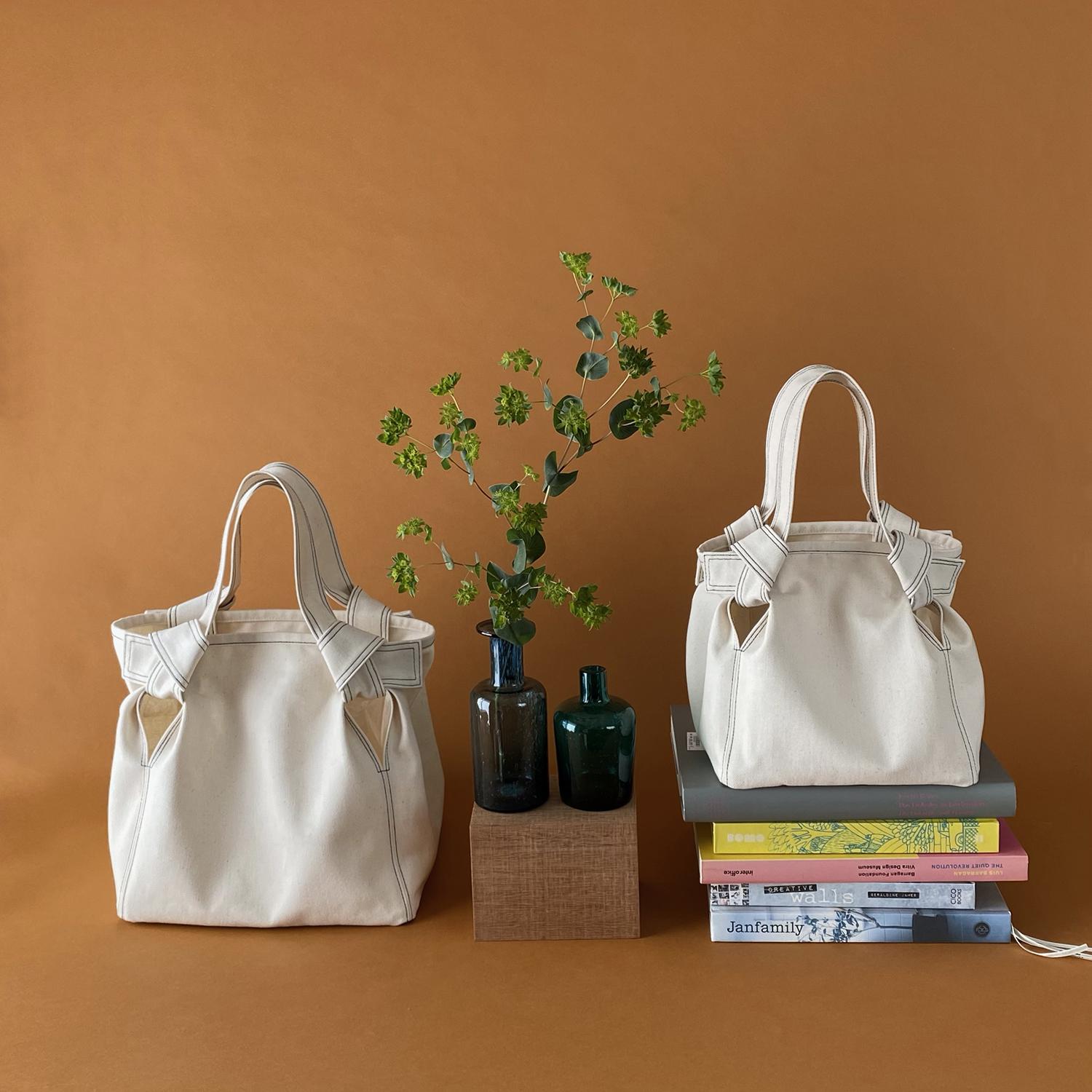 デニムスクエアトートバッグ　ミディアム 9,636円