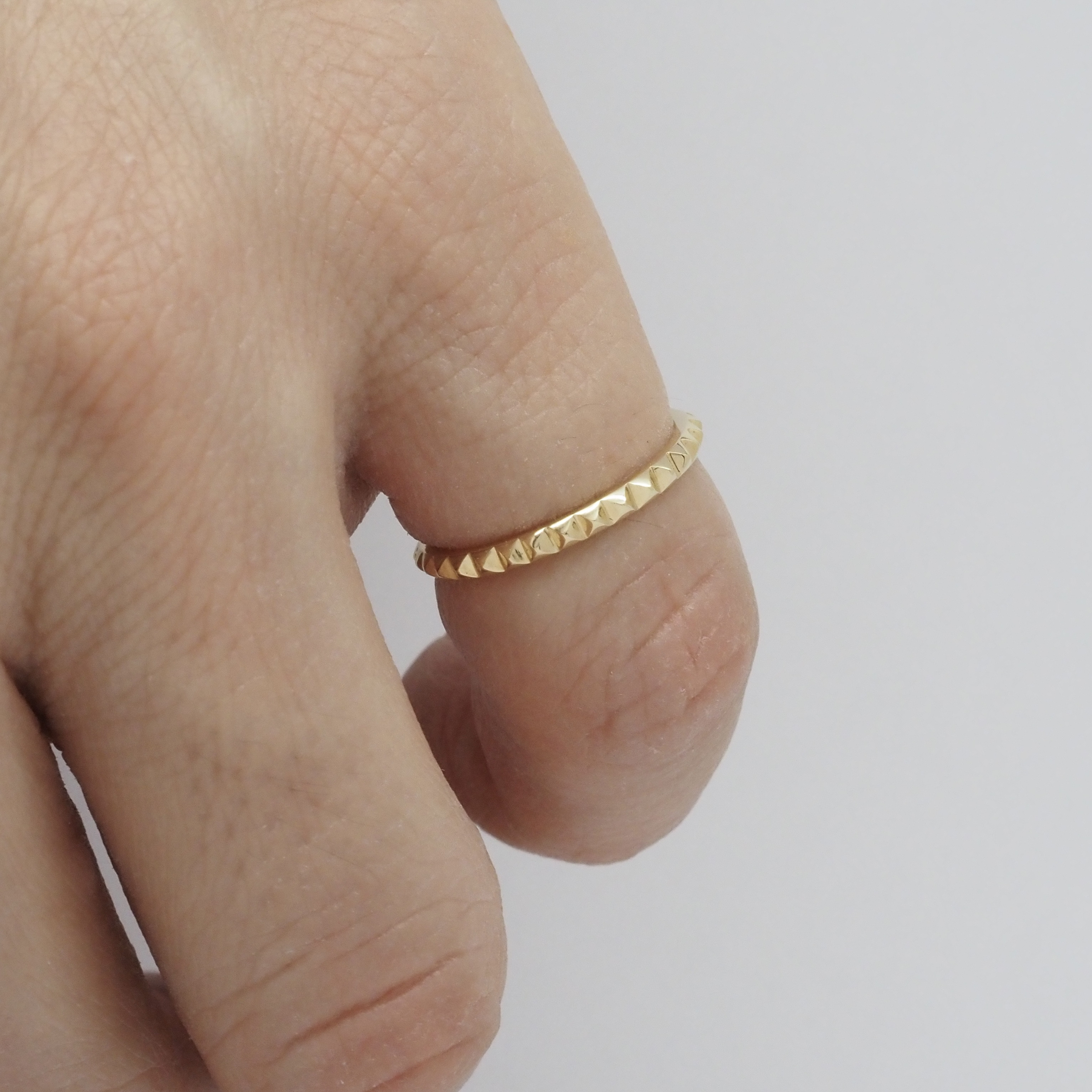 K18YG studs ring size S (1号〜20号)