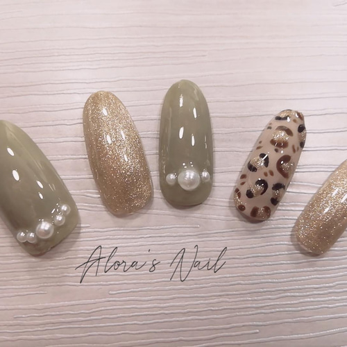 723＊スクエア ゴールド カーキ レオパード 大人可愛い 高見え プチプラ 723＊スクエア ゴールド カーキ レオパード 大人可愛い 高見え