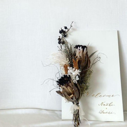 ウェディング ウェルカムボード ｢Modern calligraphy × dried flower｣ 3枚目の画像