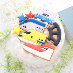 新幹線　人気No.2　【アイシングクッキー】　誕生日　オーダー　プレゼント　通販　新幹線クッキー　インスタ映え 11枚目の画像