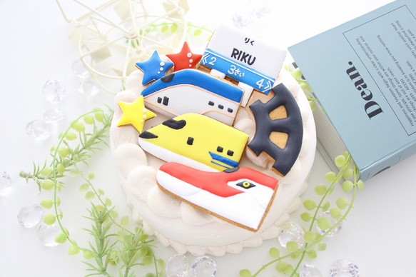 新幹線　人気No.2　【アイシングクッキー】　誕生日　オーダー　プレゼント　通販　新幹線クッキー　インスタ映え 11枚目の画像