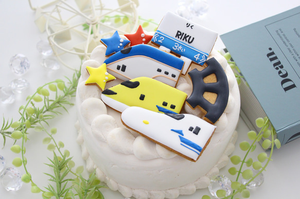 新幹線　人気No.2　【アイシングクッキー】　誕生日　オーダー　プレゼント　通販　新幹線クッキー　インスタ映え 8枚目の画像