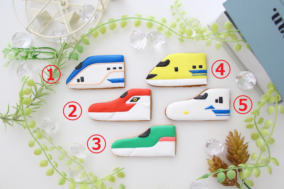 新幹線　人気No.2　【アイシングクッキー】　誕生日　オーダー　プレゼント　通販　新幹線クッキー　インスタ映え 3枚目の画像