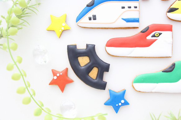 新幹線　人気No.2　【アイシングクッキー】　誕生日　オーダー　プレゼント　通販　新幹線クッキー　インスタ映え 7枚目の画像