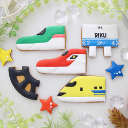 新幹線　人気No.2　【アイシングクッキー】　誕生日　オーダー　プレゼント　通販　新幹線クッキー　インスタ映え 5枚目の画像