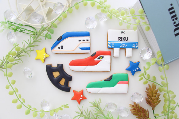 新幹線　人気No.2　【アイシングクッキー】　誕生日　オーダー　プレゼント　通販　新幹線クッキー　インスタ映え 6枚目の画像