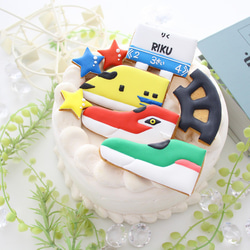大人気！　新幹線のアイシングクッキー　誕生日　看板　名入れ　オーダーメイド 12枚目の画像