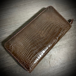 ジ*ー様 本物　クロコダイル　ワニ長財布 ワニ革 一枚革　 キャメルブラウン 新品 クロコダイル長財布 クロコ財布 ワニ革 ブラウン 茶色 本革