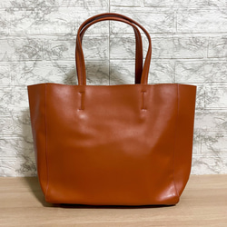 イタリアンレザー　トートバッグ　ブラウン　バッグインバッグ付　本革　プレゼント　Ａ４サイズ収納　大容量