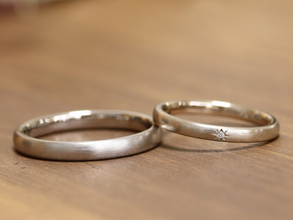 オーダー品 ストレートシンプル結婚指輪 K18WGホワイトゴールド オーダー品 ストレートシンプル結婚指輪 K18WGホワイトゴールド
