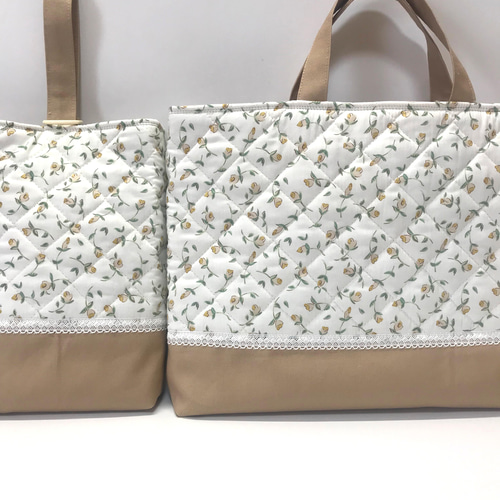 リバティプリント使用♪レッスンバッグ♪上履き入れ♪メドウ