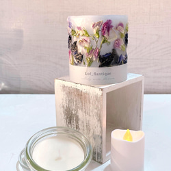 Botanical flower candle(スイートピー) LEDティーライトキャンドル付き 2枚目の画像